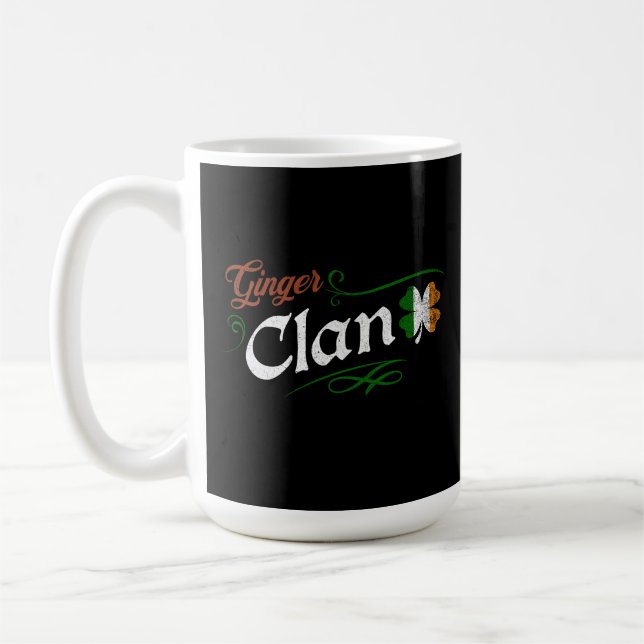 Ginger Clan St Patrick's Day Irländsk Rödhårig Vin Kaffemugg (Vänster)