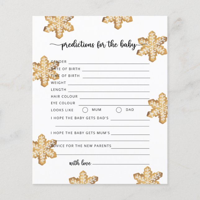 Ginger-cookies baby-förutsägelser och råd (Framsida)