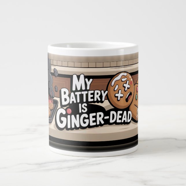 Ginger-Död Batteri Jumbo Mugg (Framsidan)
