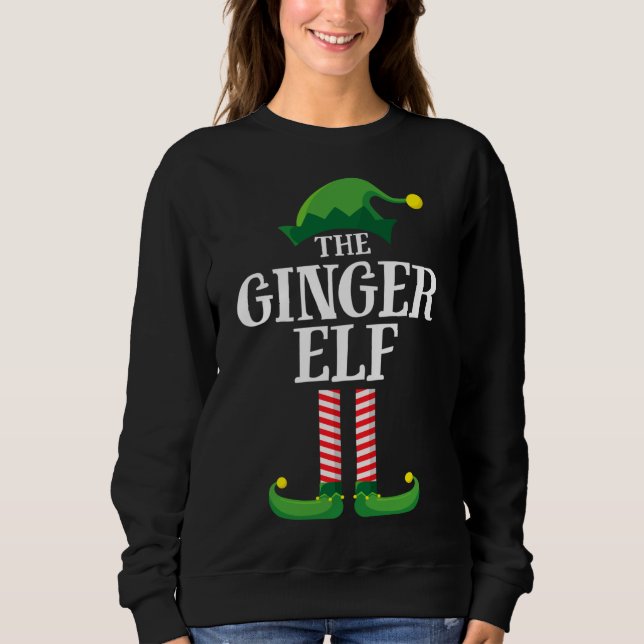 Ginger Elf Matching Familjejul Party T Shirt (Framsida)