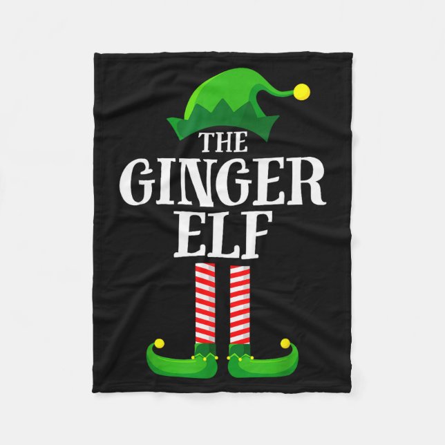 Ginger Elf Matching Family Group Christmas Party P Fleecefilt (Framsidan)