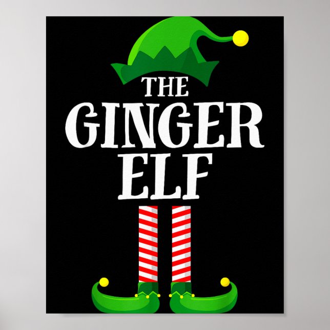 Ginger Elf Matching Family Group Christmas Party P Poster (Framsidan)