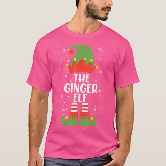 Ginger Elf-matchningen i Party-familjen T Shirt (Framsida)
