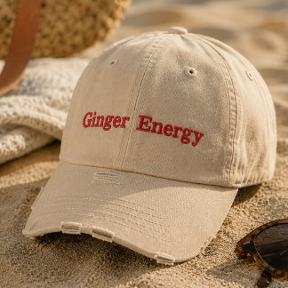 Ginger Energy Broderad Hatt | Rolig rödhårig hatt Keps
