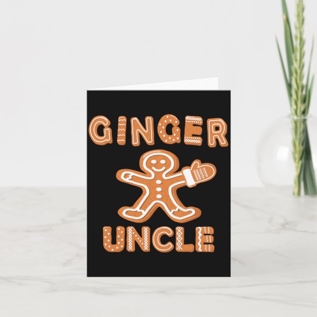 Ginger Farbror Gingerbread Familjematchande Grupp Kort (Framsida)