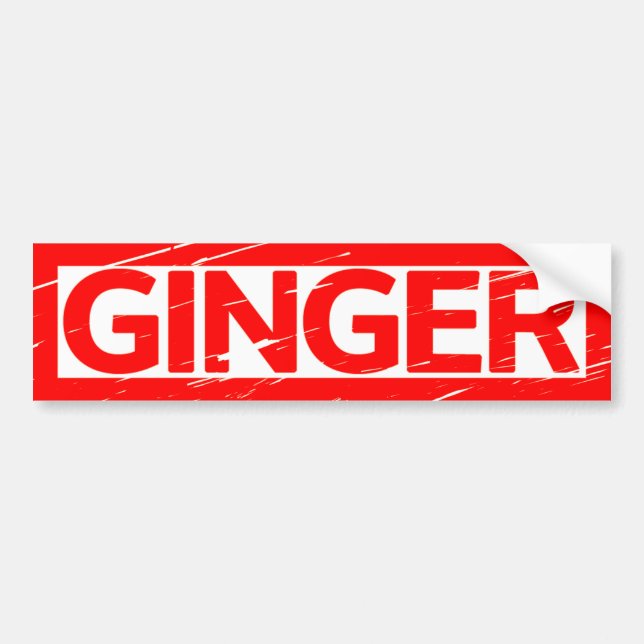 Ginger Frimärke Bildekal (Framsidan)