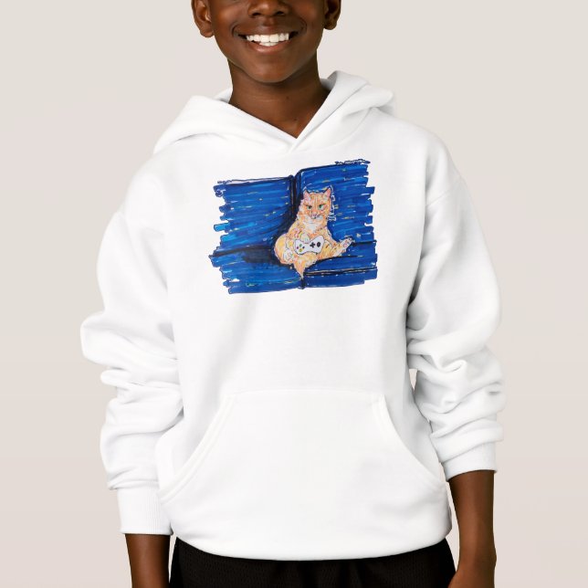 Ginger Gamer Katt T Shirt (Framsida)