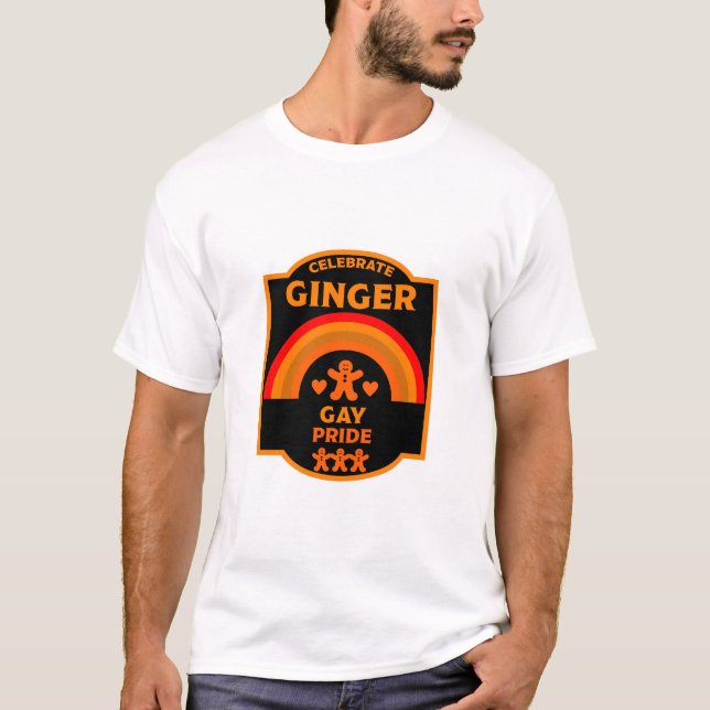 Ginger Gay pride T Shirt (Framsida)