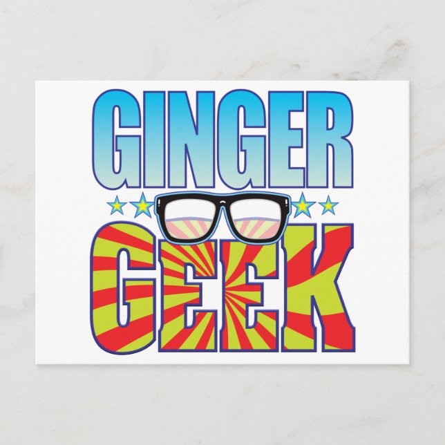 Ginger Geek v4 Vykort (Framsida)