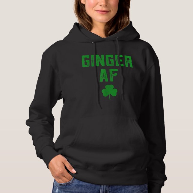 Ginger Gifts Funny Ginger AF Rödhårig St Patricks  T Shirt (Framsida)