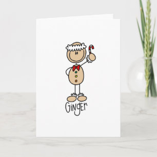 Ginger Gingerbröd Cookie Tshirts och Gifts Helgkort