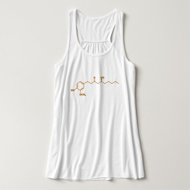 Ginger Gingerol Molecule Chemical Formula Linne Med Racerback (Design framsida)