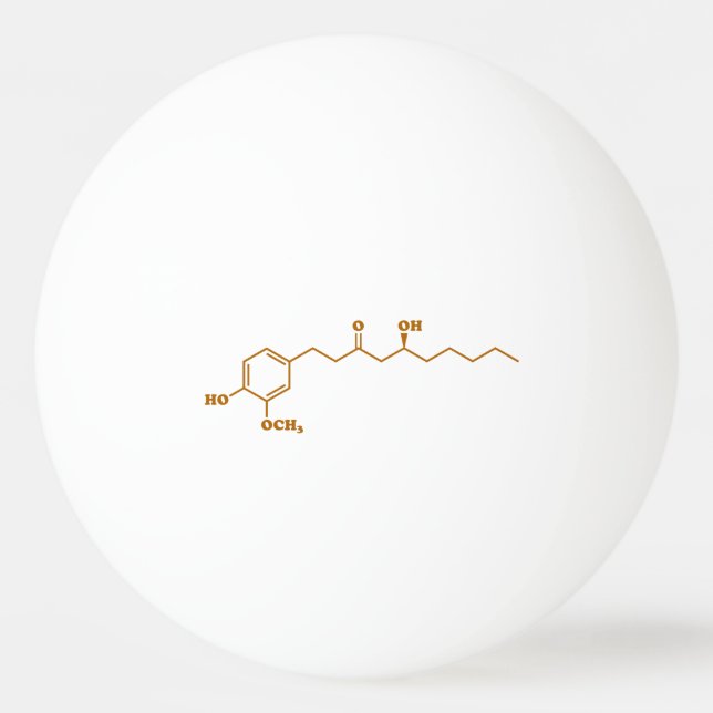 Ginger Gingerol Molecule Chemical Formula Pingisboll (Framsidan)