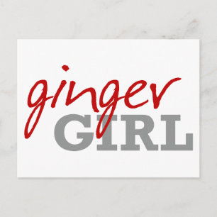 Ginger Girl Rödhårig Freckles Vykort
