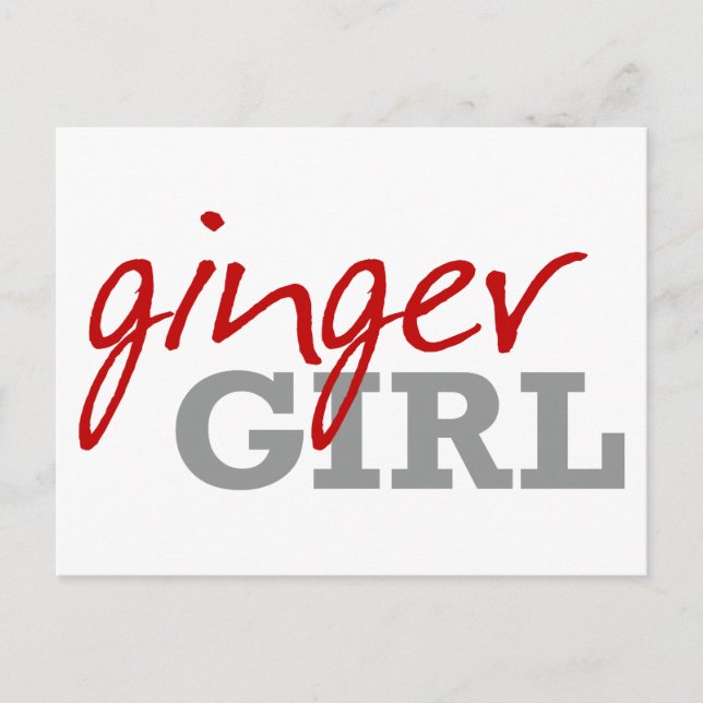 Ginger Girl Rödhårig Freckles Vykort (Framsida)