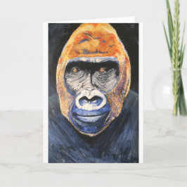 Ginger gorilla-gratulationskort kort