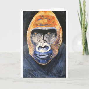 Ginger gorilla-gratulationskort kort