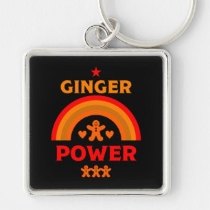 Ginger Hair-Pride Fyrkantig Silverfärgad Nyckelring
