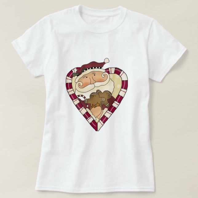 Ginger Heart Santa T-shirts och Gifts (Design framsida)