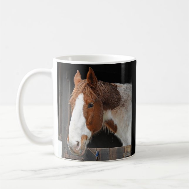Ginger Horse på Farm med Namn Kaffemugg (Vänster)