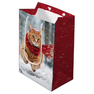 Ginger-katt på födelsedagen i Snöflingor