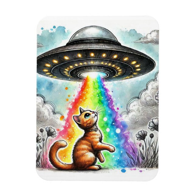 Ginger Kattunge och UFO Magnet (Vertikal)