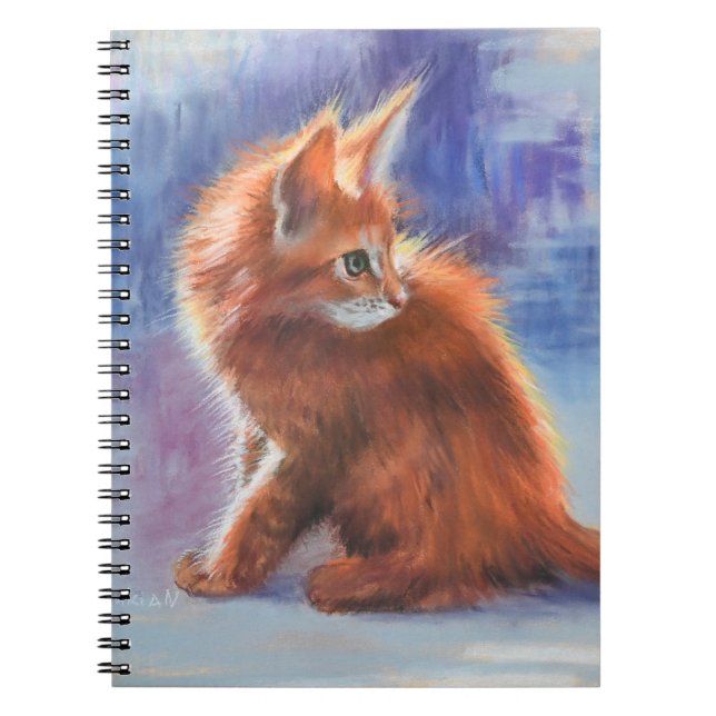 Ginger Kitten i Pastel Light Anteckningsbok (Framsidan)