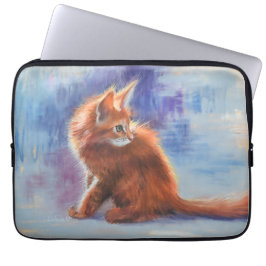 Ginger Kitten i Pastel Light Laptop Fodral
