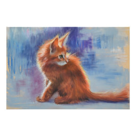 Ginger Kitten i Pastel Light Perfect Poster