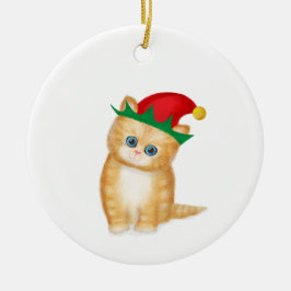 Ginger kitten personlig Julgran ornament