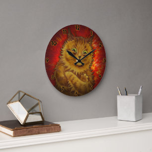 GINGER KITTEN PET CAT BUDDY STOR KLOCKA