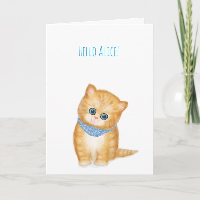 Ginger Kitten tänker på ditt kort (Framsida)