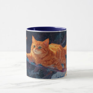 Ginger Kitten Tecknad Art Mugg