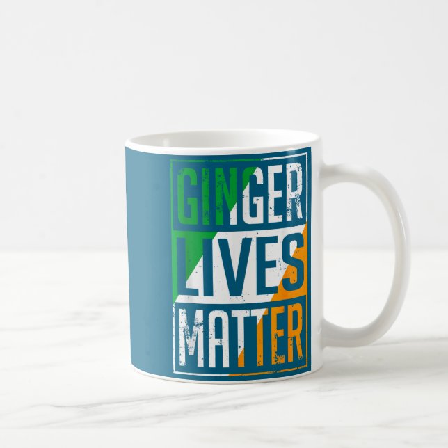 Ginger Lives Irish Flag St Patricks Day Redhead Me Kaffemugg (Höger)