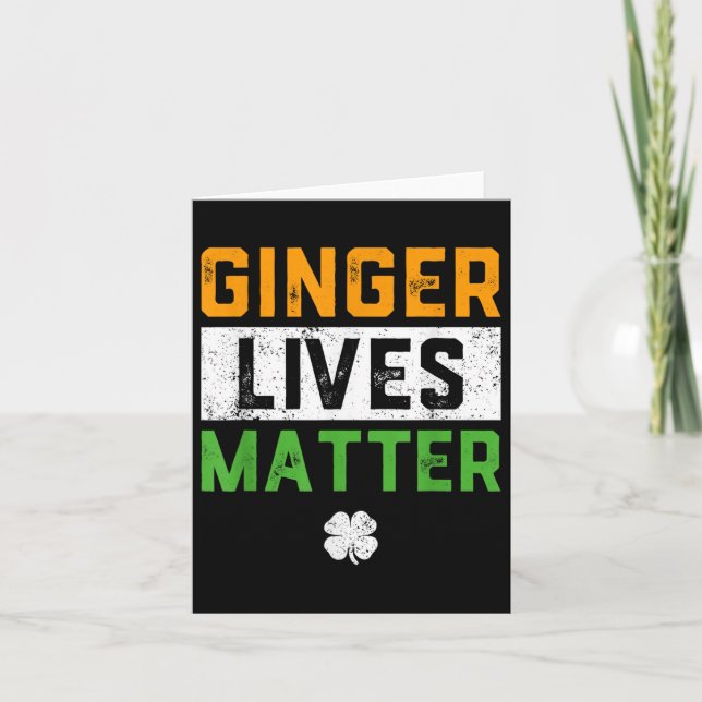 Ginger Lives irländska tee rolig St Patricks Day  Kort (Framsida)