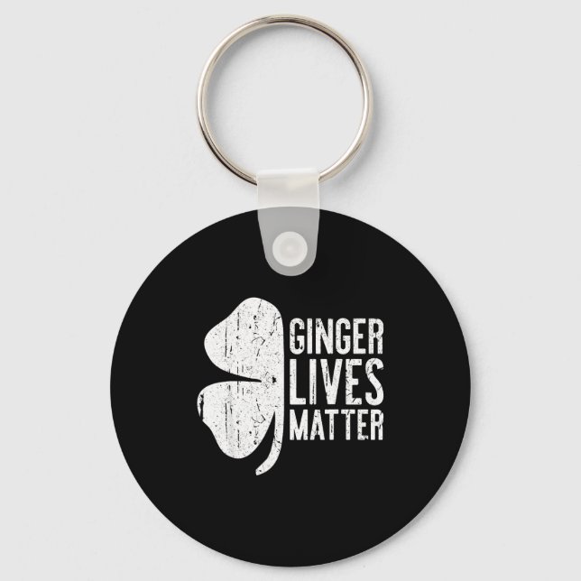 Ginger Lives Shirt Irish Men Women St Patricks Day Nyckelring (Framsida)
