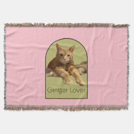 Ginger Lover Pink Throw Blanket Filt