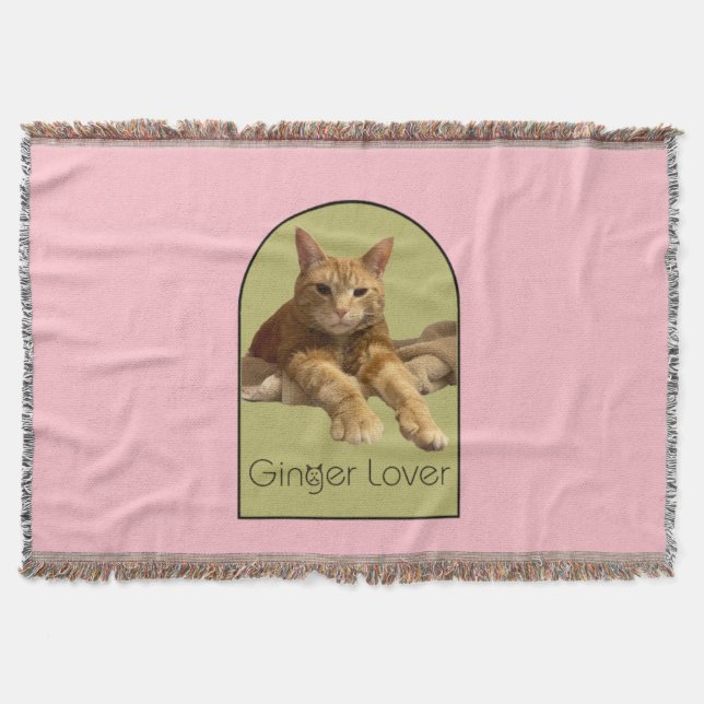 Ginger Lover Pink Throw Blanket Filt (Framsidan)