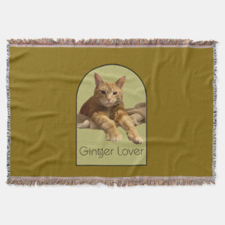 Ginger Lover Yellow Brown Throw Blanket Filt