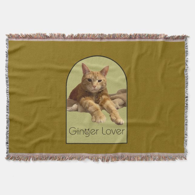 Ginger Lover Yellow Brown Throw Blanket Filt (Framsidan)