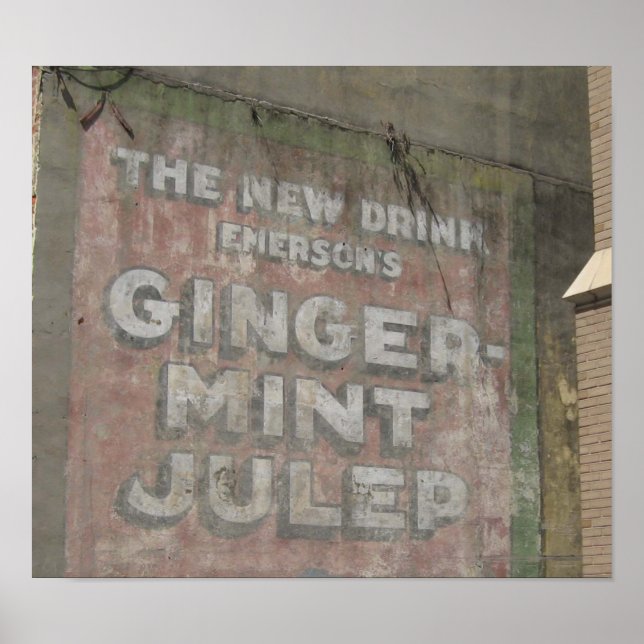Ginger-Mint Julep-tecken Poster (Framsidan)