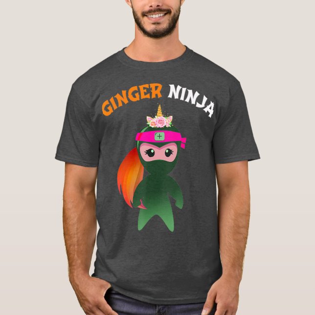Ginger Ninja Multitasking Girls Rödhårig Ginga T Shirt (Framsida)
