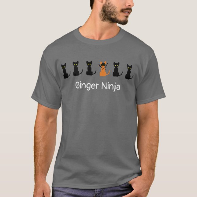 Ginger Ninja Roligt Tee Shirt. (Framsida)