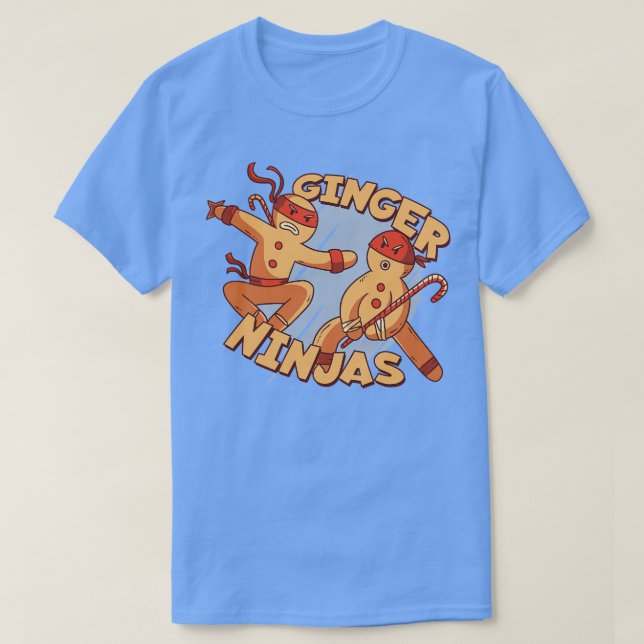 Ginger Ninjas Funny jul T Shirt (Design framsida)