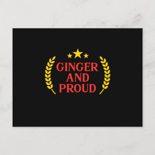 Ginger och stolt Rödhårig Red Hair Rödhårig Gift Vykort