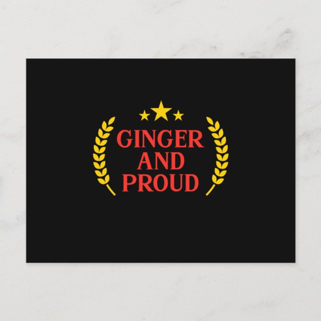 Ginger och stolt Rödhårig Red Hair Rödhårig Gift Vykort (Framsida)