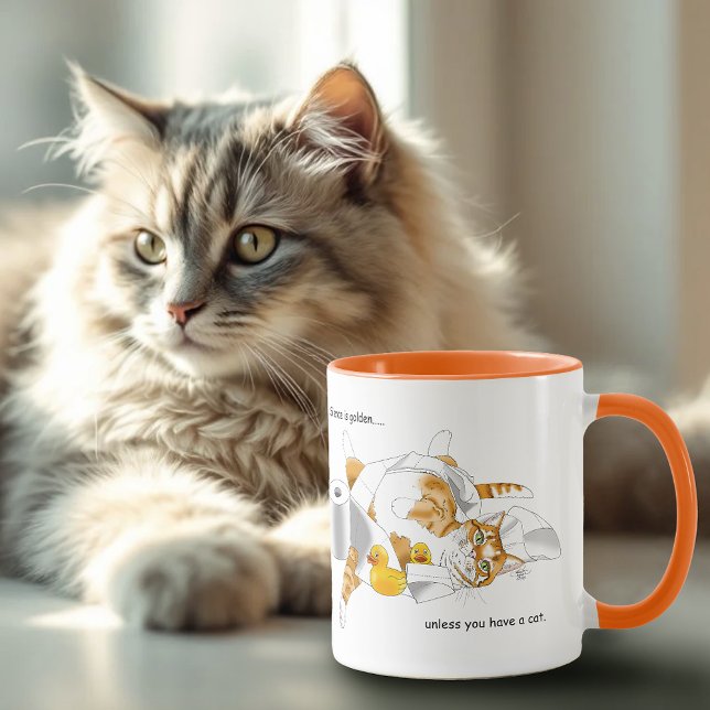 Ginger Orange Cat Funny Toilet Papper Mugg (Skapare uppladdad)