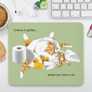 Ginger Orange Cat Funny Toilet Papper Musmatta
