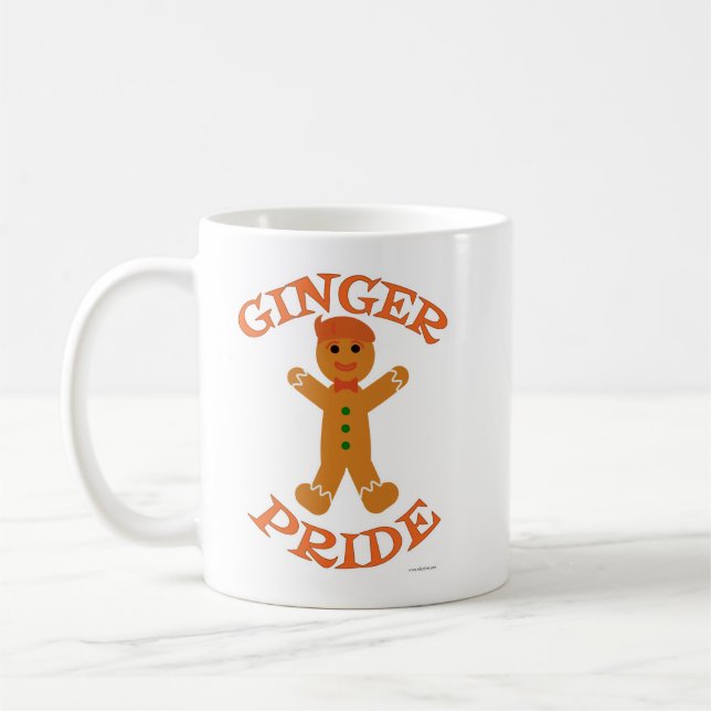 Ginger Pride Hair Färg Helgdag Roligt Cookie Kaffemugg (Vänster)