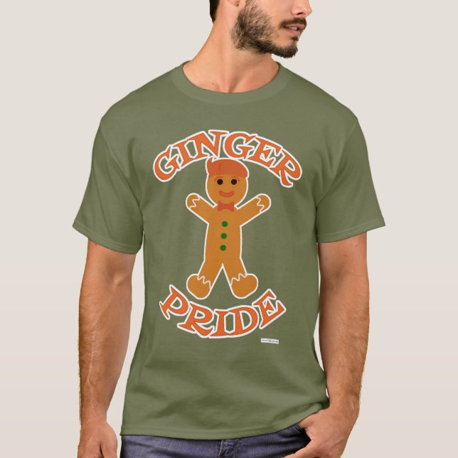 Ginger Pride Hair Färg Helgdag Roligt Design T Shirt (Framsida)